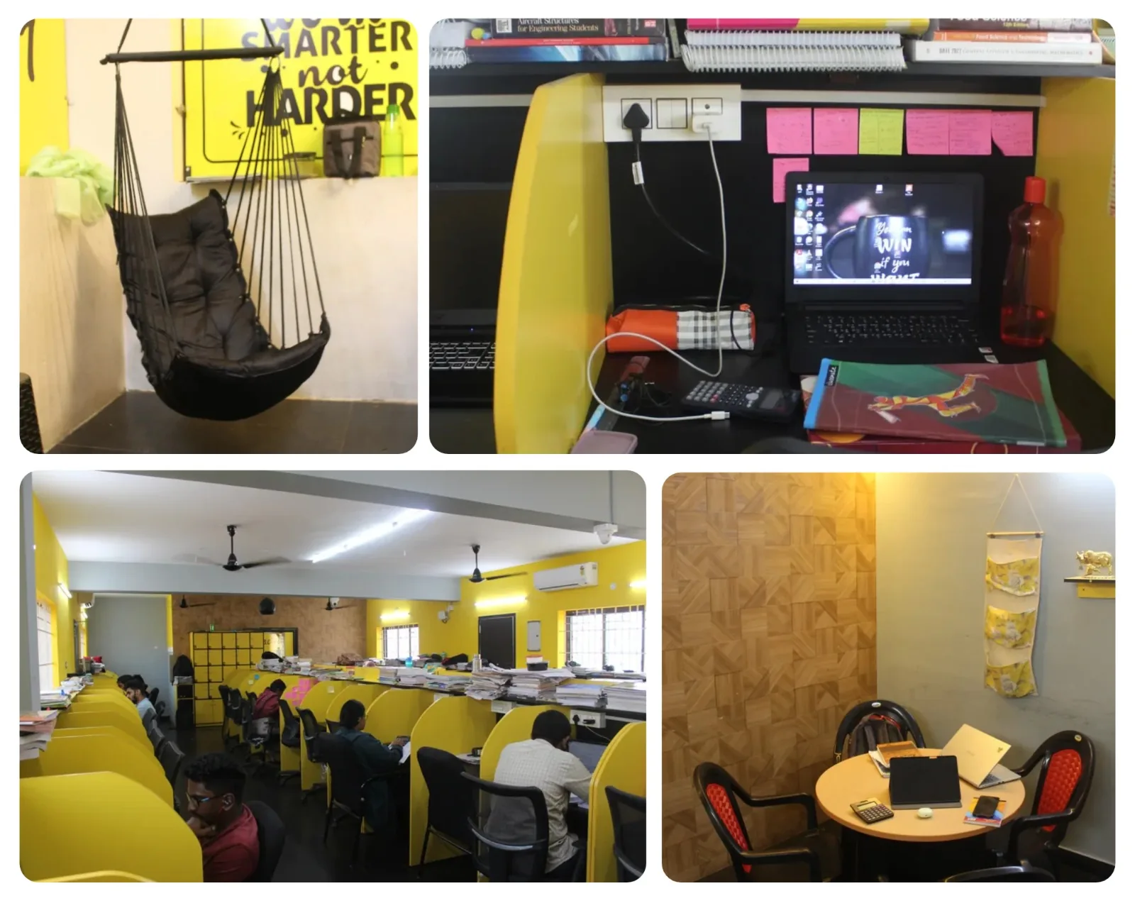 Study cabins inside the Hopes branch