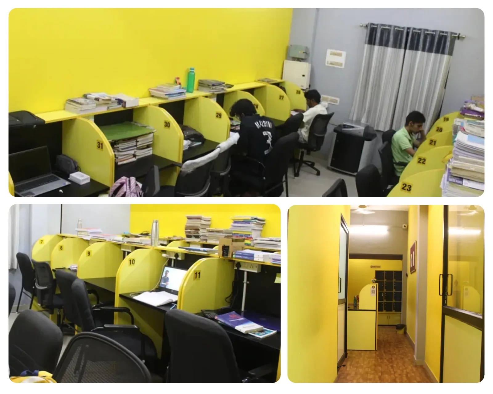 Study cabins inside the Ram Nagar branch